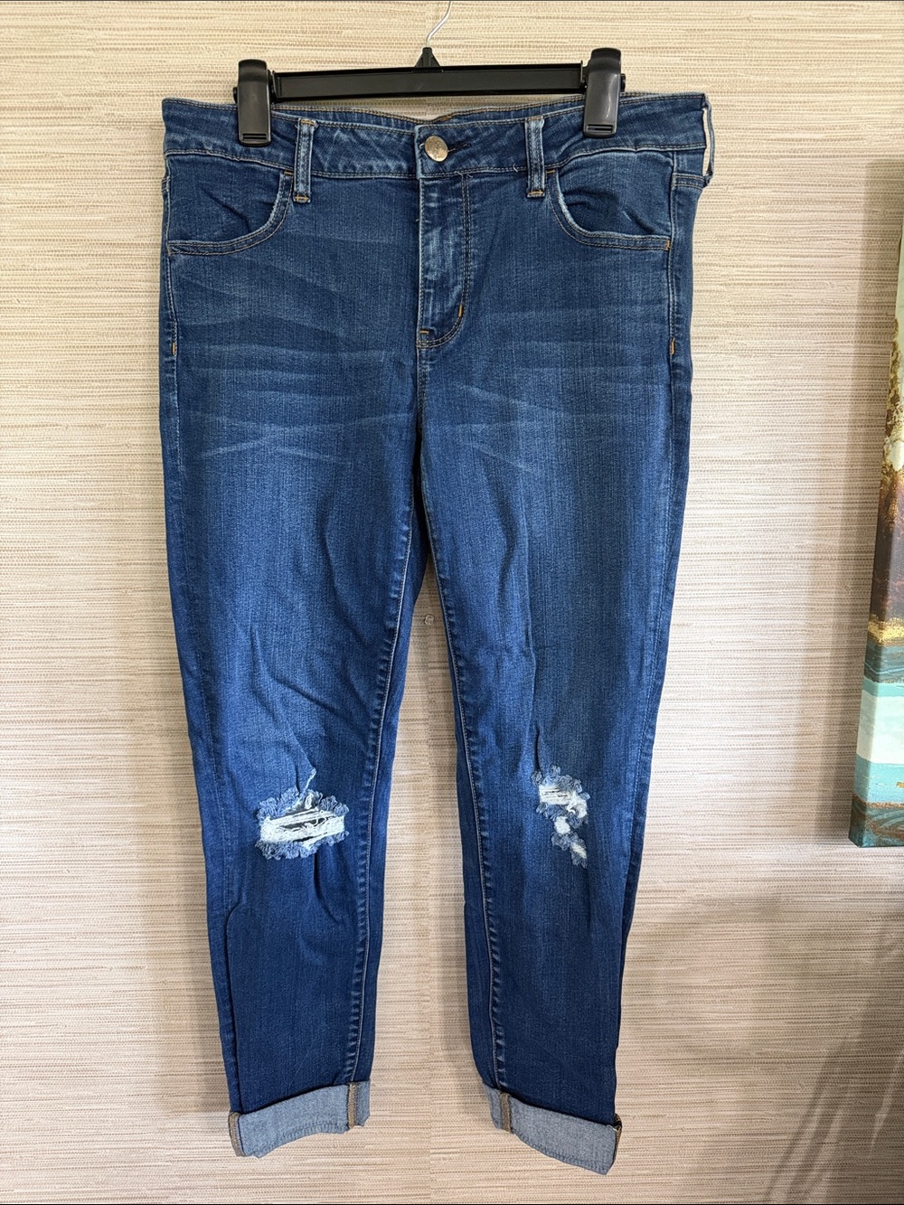 American Eagle Distressed Jeggings women's size 14 long